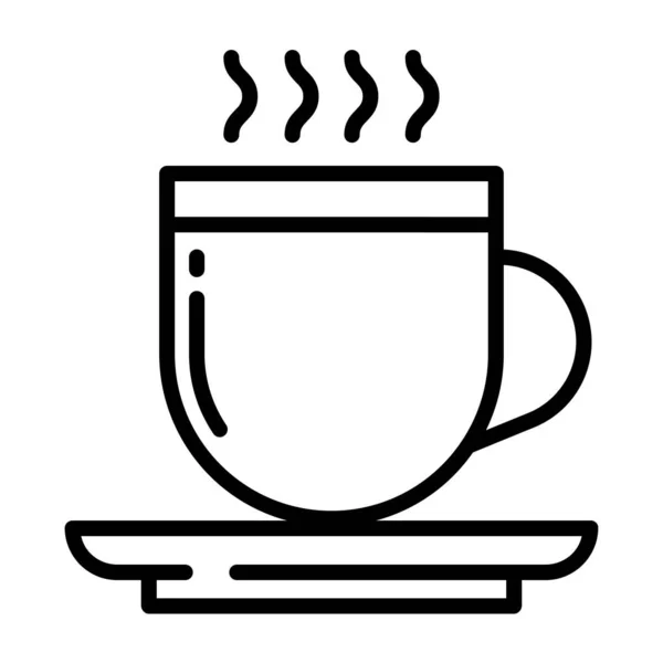 Taza Icono Vector Simple Sobre Fondo Blanco — Vector de stock