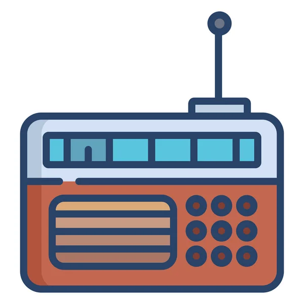 Radio Icono Web Ilustración Simple — Archivo Imágenes Vectoriales