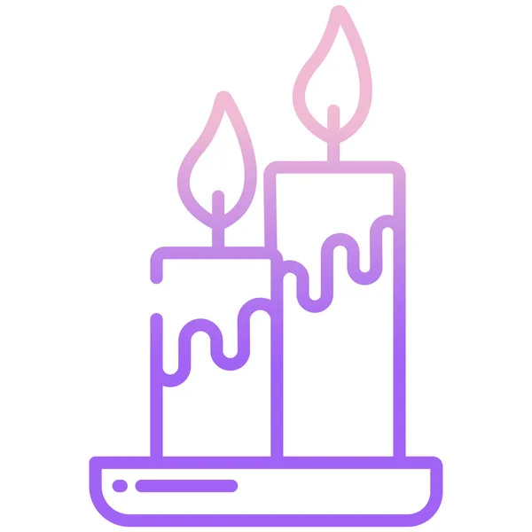 Velas Icono Web Diseño Simple — Vector de stock