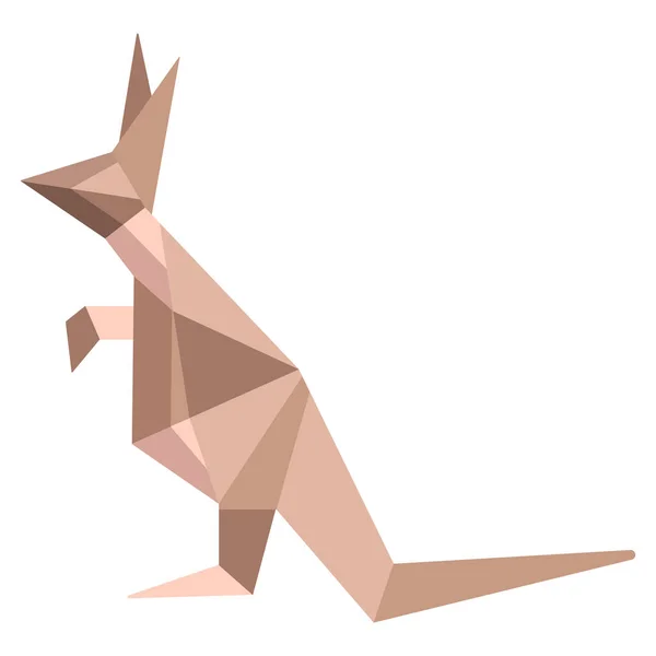 Origami Vogel Des Tieres Vektorillustration — Stockvektor