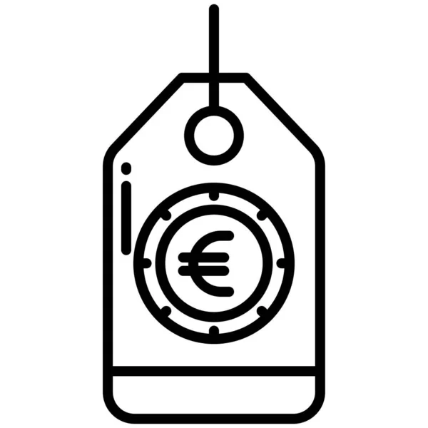 Euro Icône Web Illustration Simple — Image vectorielle