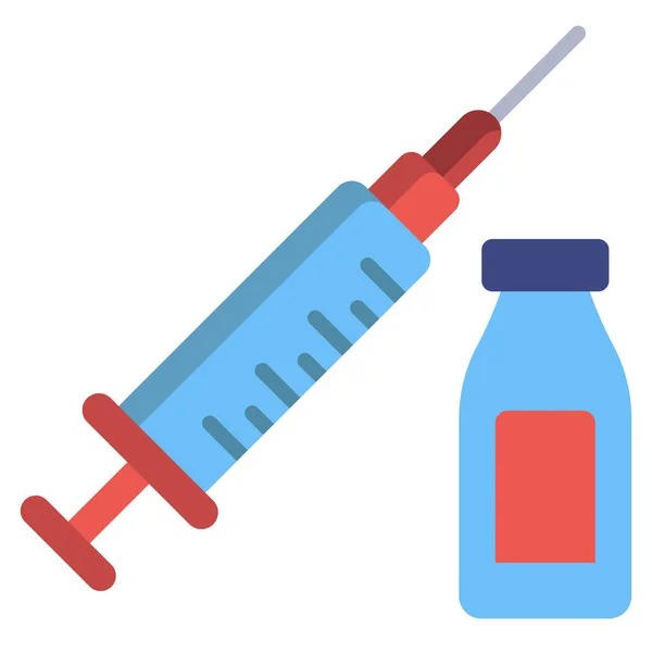 Einfaches Vektor Symbol Illustration Des Impfstoffs — Stockvektor