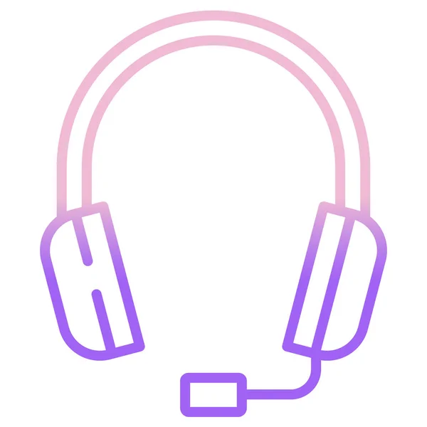 Kulaklık Vektör Simgesi Modern Basit Tasarım — Stok Vektör