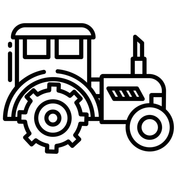 Traktor Pókháló Ikon Vektoros Illusztráció — Stock Vector