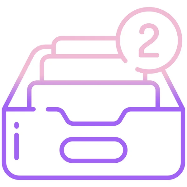 Jednoduchá Vektorová Ikona Ilustrace Krabice Dokumenty — Stockový vektor