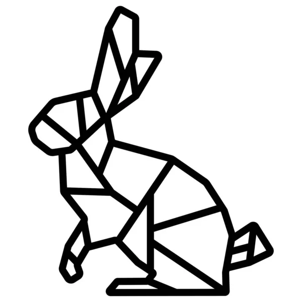 Rabbit Web Icon Vector Illustration — Stock Vector