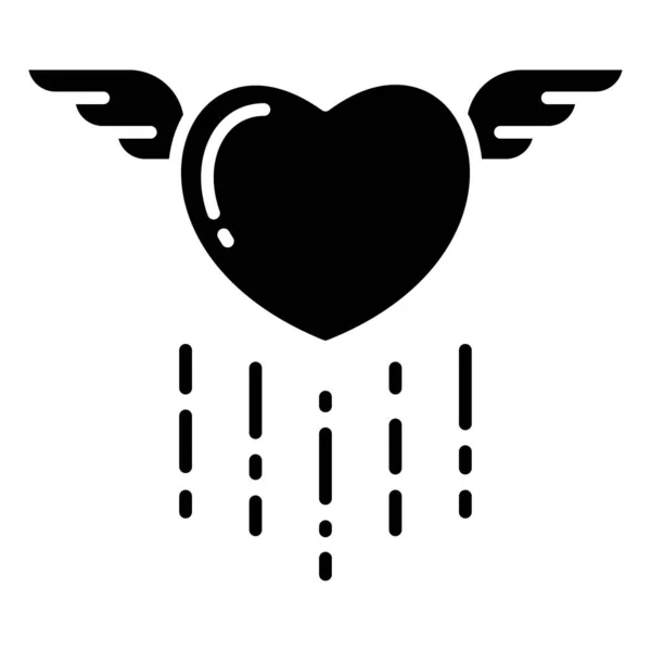 Καρδιά Φτερά Εικονογράφηση Φορέας — Διανυσματικό Αρχείο