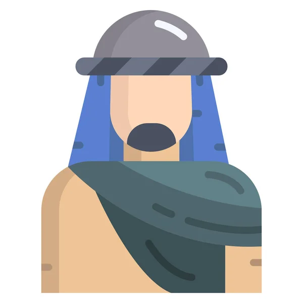 Vector Ilustración Hombre Egipcio Icono Elemento — Vector de stock