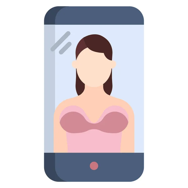 Mobiele Telefoon Eenvoudige Illustratie — Stockvector