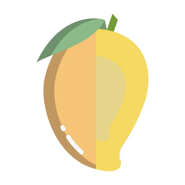 柠檬水果图标 网络梨树向量图标的平面图解 — 图库矢量图片