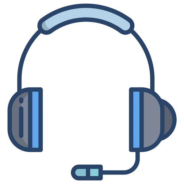 Headphones Ícone Web Ilustração Vetorial — Vetor de Stock