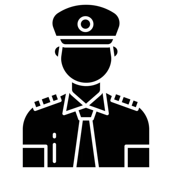 Поліцейський Офіцер Проста Ілюстрація — стоковий вектор