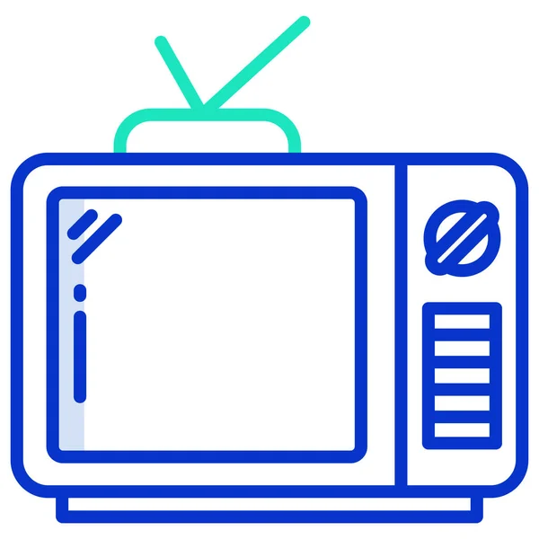 Televisie Eenvoudig Pictogram Vectorillustratie — Stockvector