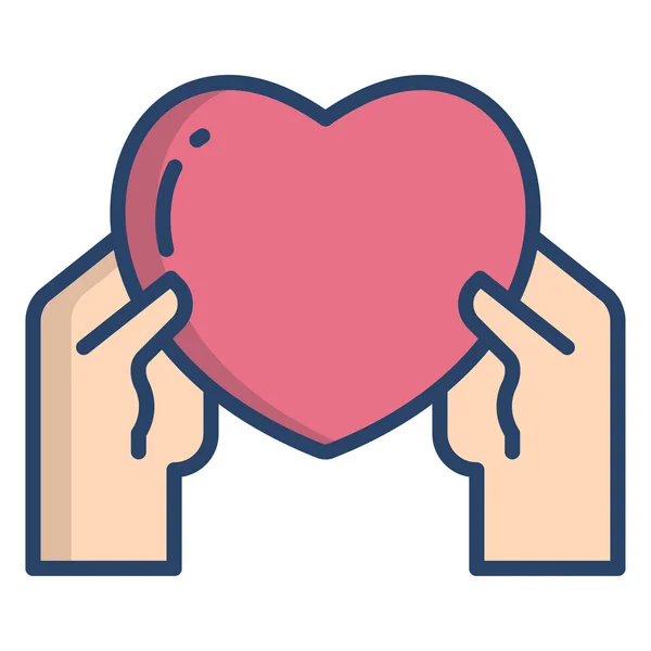 Vector Ilustración Amor Corazón Icono — Archivo Imágenes Vectoriales