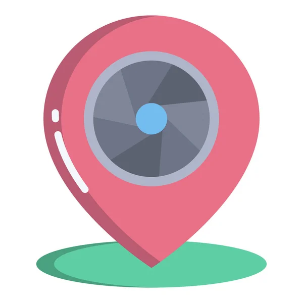 Gps Pin Vector Icono Marcadores Ubicación Diseño Estilo Plano — Vector de stock