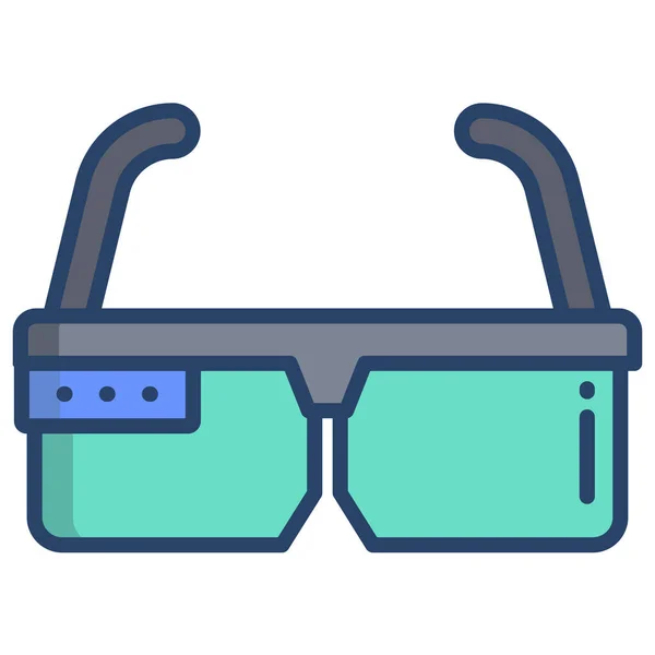 Vector Simple Icono Gafas Inteligentes Sobre Fondo Blanco — Archivo Imágenes Vectoriales