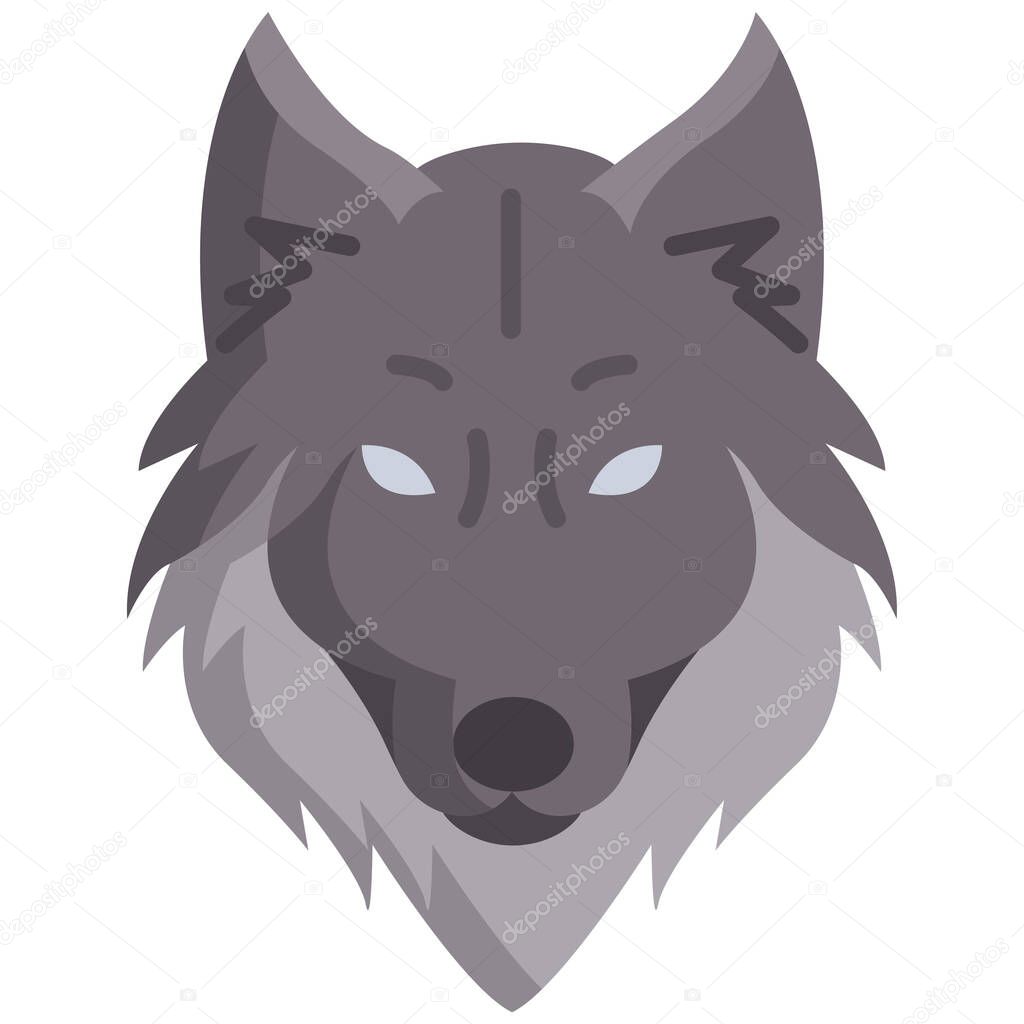 wolf head, vector illustration