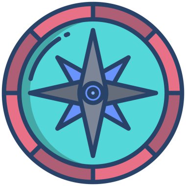 Pusula. Web simgesi basit illüstrasyon 