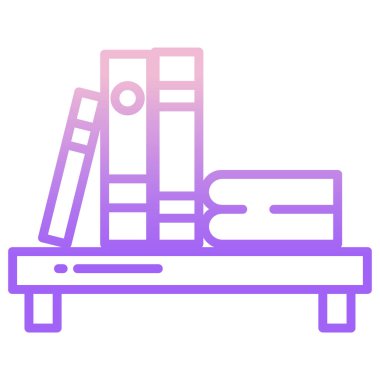 Kitaplar. Web simgesi basit illüstrasyon