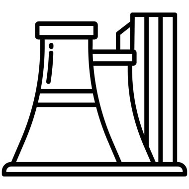 Fabrika binası. Web simgesi basit illüstrasyon