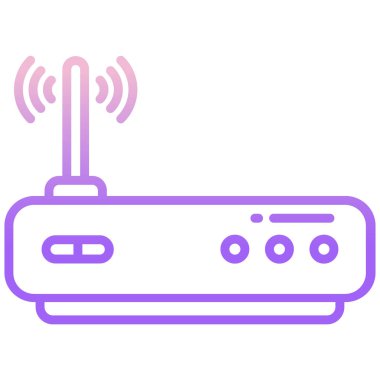 Yönlendirici ağ simgesi, vektör illüstrasyonu