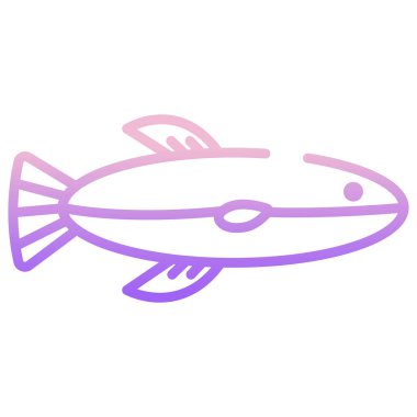 balık simgesi vektör illüstrasyonu