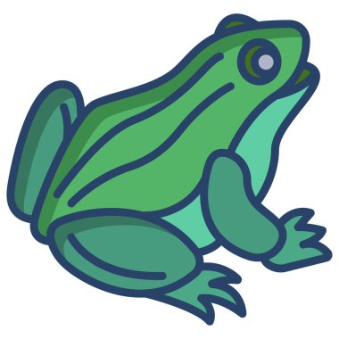 kurbağa simgesi vektör illüstrasyonu 