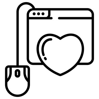 Kalp. Web simgesi basit illüstrasyon