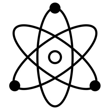 Basit vektör simgesi, atomun çizimi