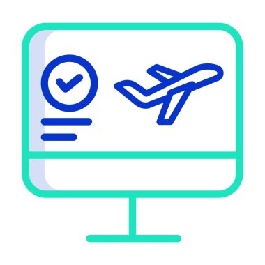 uçak ikonu vektör illüstrasyonu