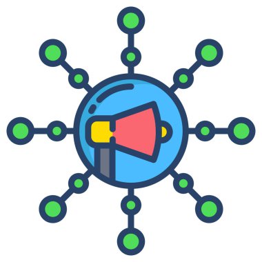 Pazarlama. Web simgesi basit illüstrasyon
