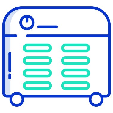 Oda ısıtıcısı simgesi. Basit resimleme