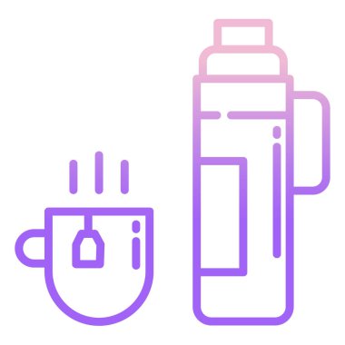 Web için basit bir içecek vektör simgesi çizimi