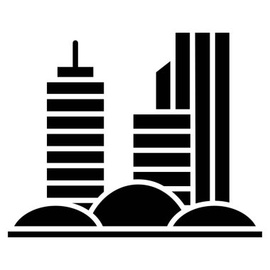 Bina. Web simgesi basit illüstrasyon