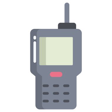 Telsiz talkie basit simgesi, vektör illüstrasyonu