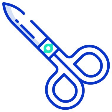 Makas web simgesi, vektör çizim 