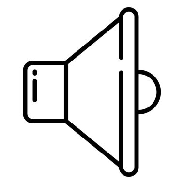 Hoparlör web simgesi, vektör illüstrasyonu 