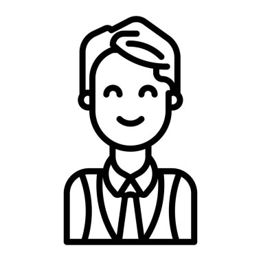 Sakallı bir adam karakter vektör çizimi tasarımı