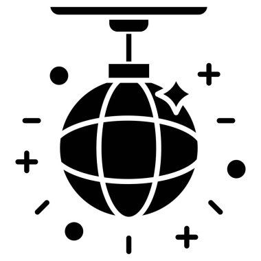 Disko turu. Web simgesi basit illüstrasyon