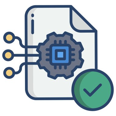 Belge. Web simgesi basit illüstrasyon