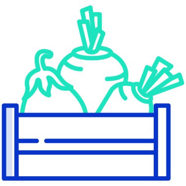 Sebze ağ simgesi basit vektör illüstrasyonu