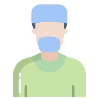 Doktor. Web simgesi basit illüstrasyon 