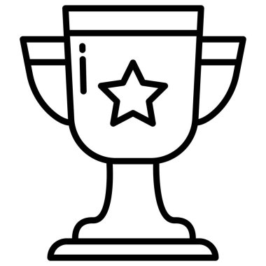 Kupa. Web simgesi basit illüstrasyon