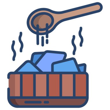 Beyaz arkaplanda sauna izole edildi