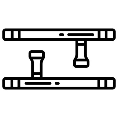 beyaz arkaplanda tonfa basit vektör simgesi