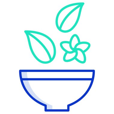 Basit vektör simgesi, Ayurvedic kase çizimi