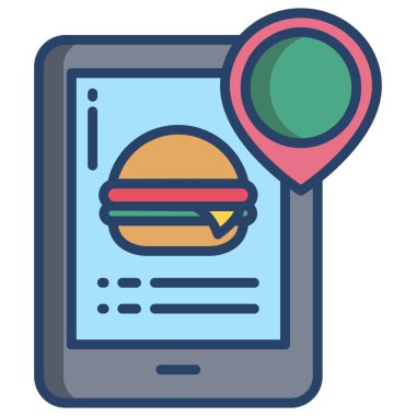 yiyecek ikonu vektör illüstrasyonu 