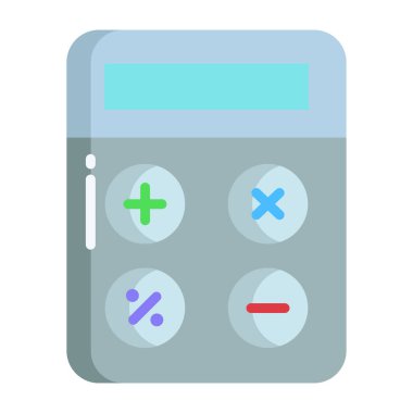 Hesap makinesi. Web simgesi basit illüstrasyon