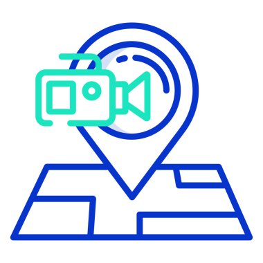 Kamera var. Web simgesi basit illüstrasyon