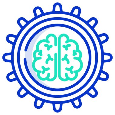 Beyin. Web simgesi basit tasarım